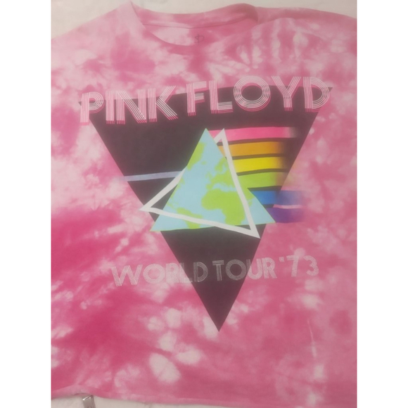 Women's Unbranded Pink Floyd T-shirt, Size L, Pink Tie Dye - Picture 5 of 8